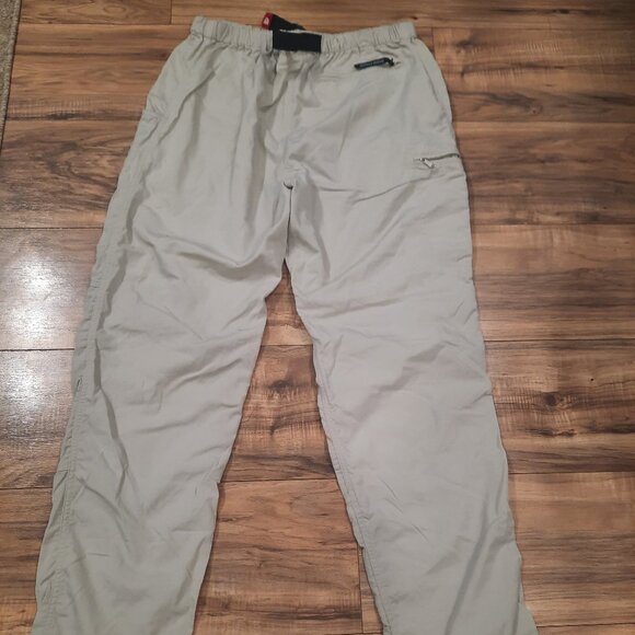 The North Face Hiking Pants Stow Pocket Women's Large Nylon Outdoors Light Khaki - Picture 2 of 8